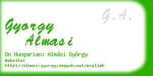 gyorgy almasi business card