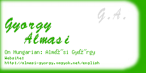 gyorgy almasi business card